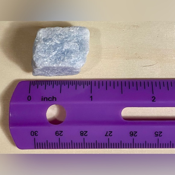 Set of 2 Raw Blue Calcite Crystals - Picture 5 of 6